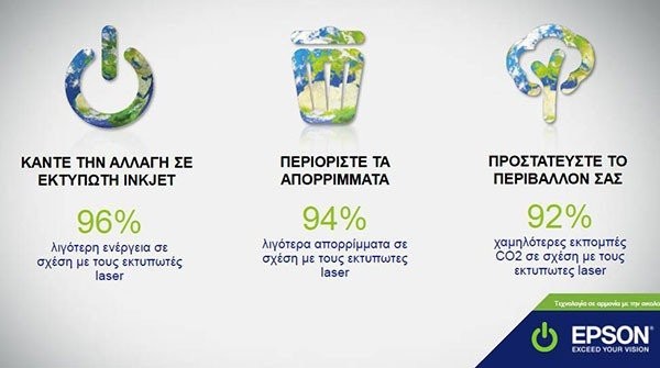 Epson: Η τεχνολογία inkjet βελτιώνει την παραγωγικότητα και το οικολογικό αποτύπωμα των επιχειρήσεων Epson: Η τεχνολογία inkjet βελτιώνει την παραγωγικότητα και το οικολογικό αποτύπωμα των επιχειρήσεων