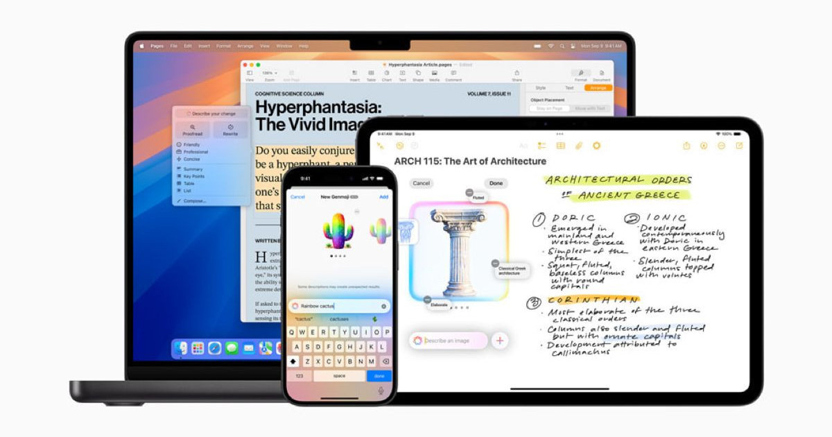 新しいツール Apple Intelligence、ChatGPT などを搭載して開始されました。