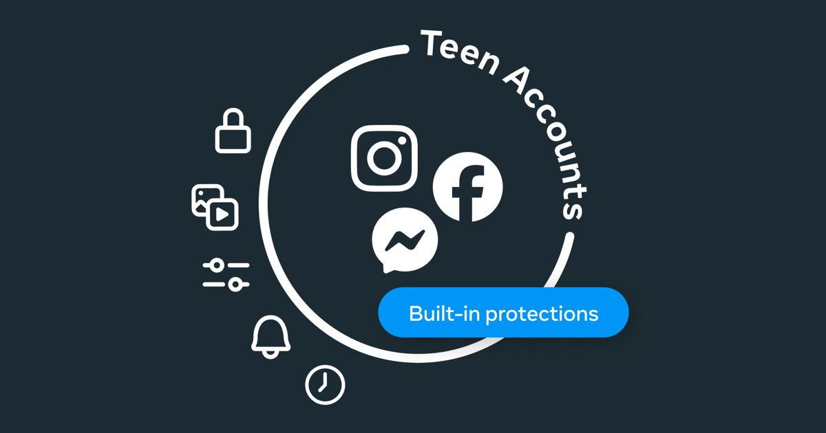 FacebookとMessengerで10代のアカウント
