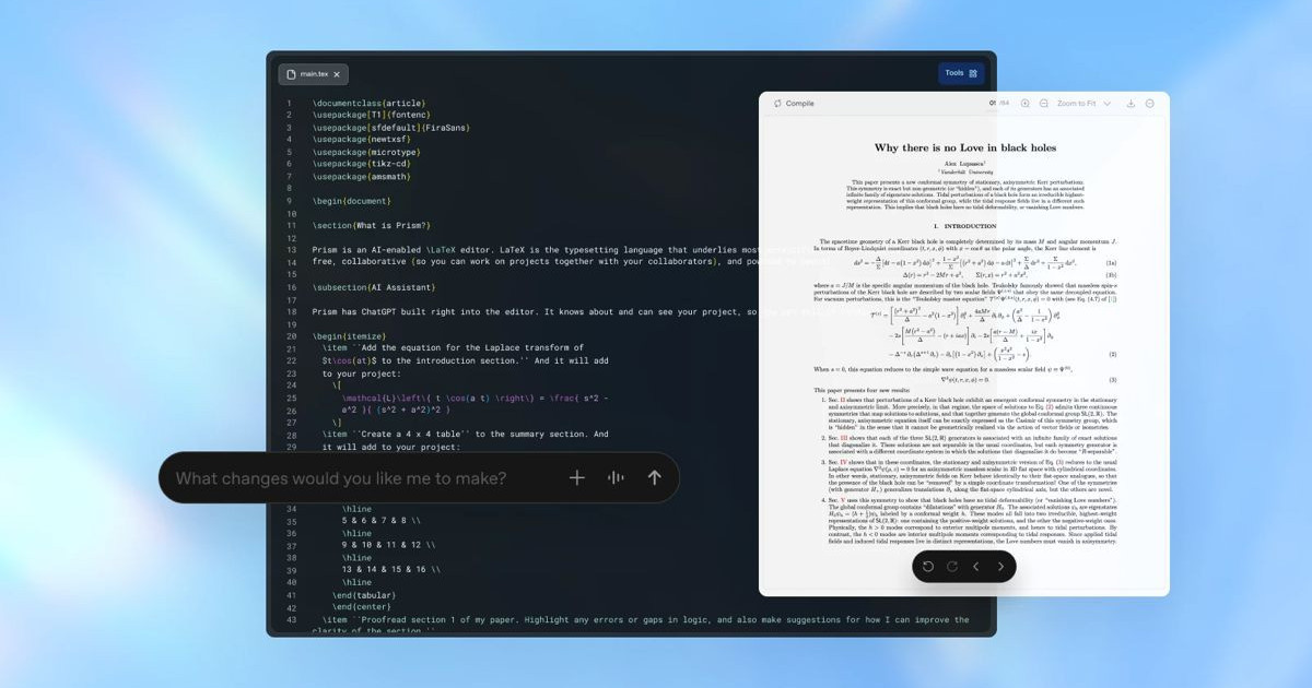 研究や論文を書いていますか? OpenAI は無料の Prism を導入しました