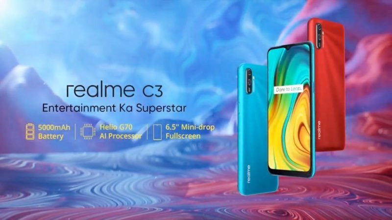 Realme C3: Επίσημα με οθόνη 6.5'' HD+, Android 10 και μπαταρία 5000mAh από €90