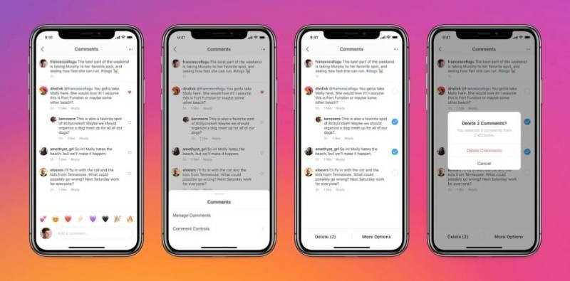 Instagram: Μαζική διαγραφή σχολίων και Pinned Comments