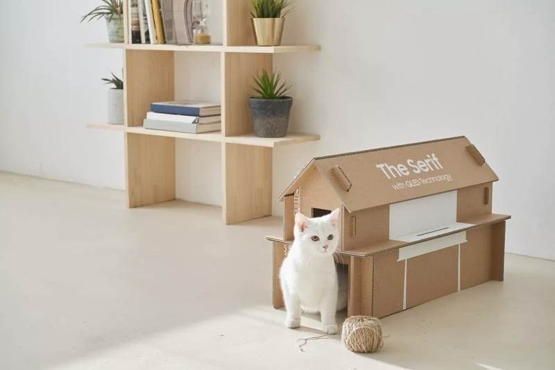 Τα κουτιά των Lifestyle TVs της Samsung μετατρέπονται και σε σπιτάκια για γάτες 1