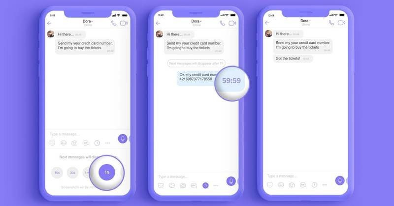 Viber: Προσθέτει μηνύματα που αυτοκαταστρέφονται