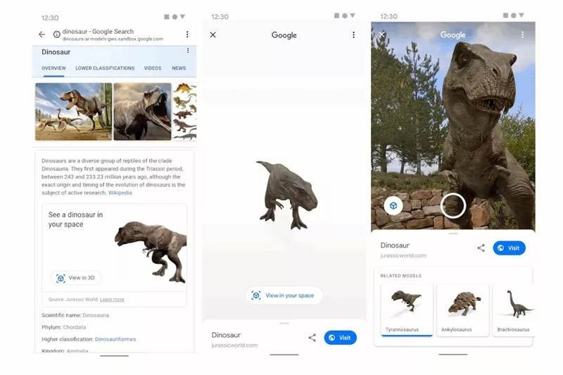 Google: Ταξιδέψτε πίσω στον χρόνο, με τους AR δεινόσαυρους του Search 1