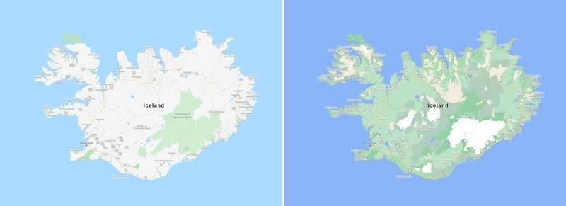 Google Maps: Περισσότερο χρώμα για τους διαφορετικούς τύπους εδάφους και λεπτομέρεις στους δρόμους