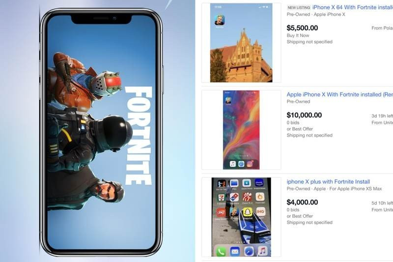 iPhone με εγκατεστημένο το Fortnite σε εξωφρενικές τιμές στο eBay