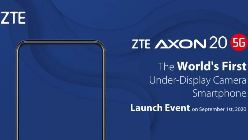 ZTE Axon 20 5G: Το πρώτο smartphone στον κόσμο με under-display κάμερα έρχεται την 1η Σεπτεμβρίου 2020