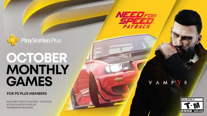 Need for Speed: Payback και Vampyr δωρεάν τον Οκτώβριο στο PS Plus 1