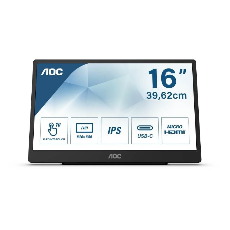 AOC 16T2: Φορητή οθόνη αφής 15.6'' FHD στα €319 AOC 16T2: Φορητή οθόνη αφής 15.6'' FHD στα €319